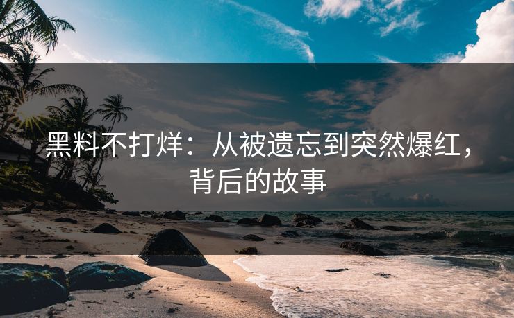 黑料不打烊：从被遗忘到突然爆红，背后的故事
